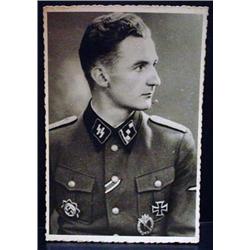 WW2 NAZI GERMAN ARCHIVES PHOTO OF AN SS SOLDIER - 