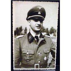 WW2 NAZI GERMAN ARCHIVES PHOTO OF AN SS SOLDIER - 