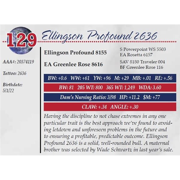 ELLINGSON PROFOUND 2636