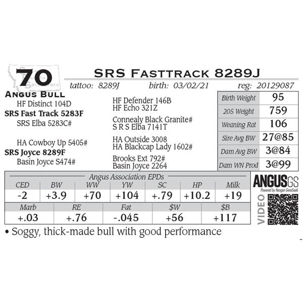 SRS Fasttrack 8227J