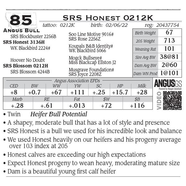 SRS Honest 0212K