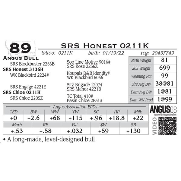 SRS Honest 0211K