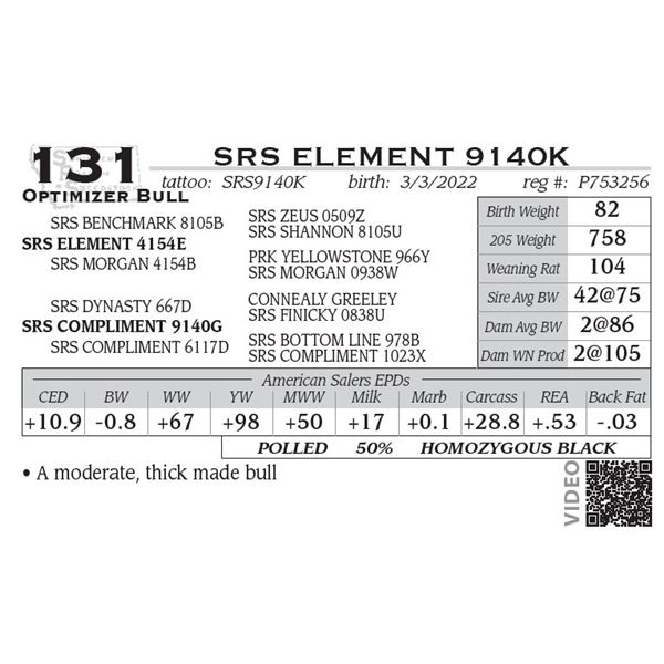 SRS ELEMENT 9140K - NO VIDEO