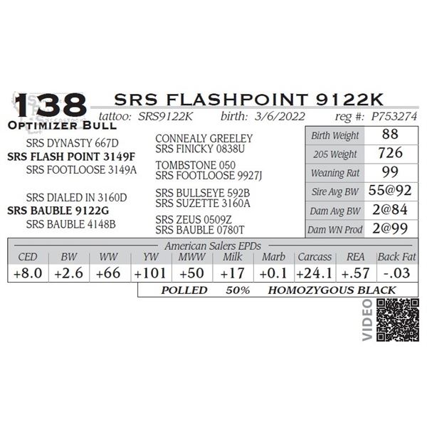 SRS FLASHPOINT 9122K