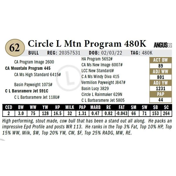 Circle L Mtn Program 480K