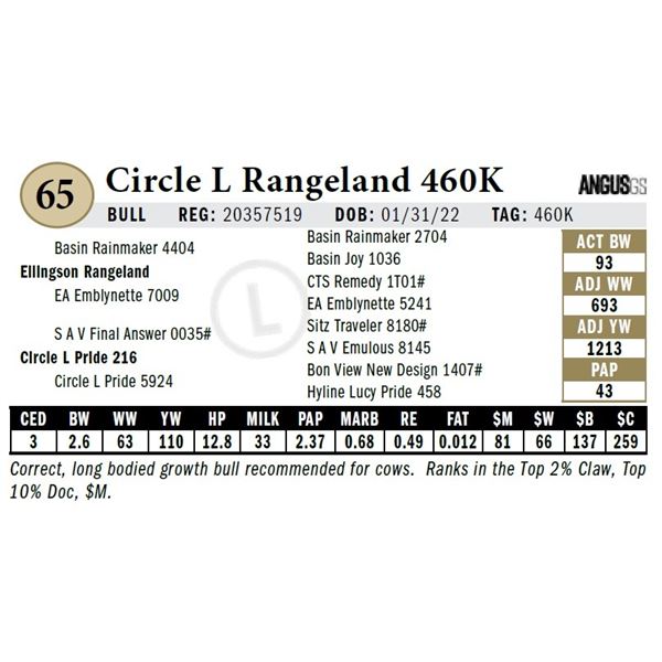 Circle L Rangeland 460K