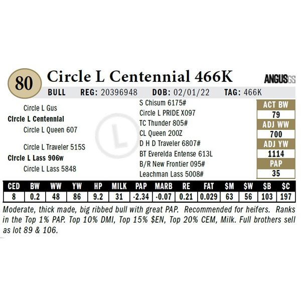 Circle L Centennial 466K