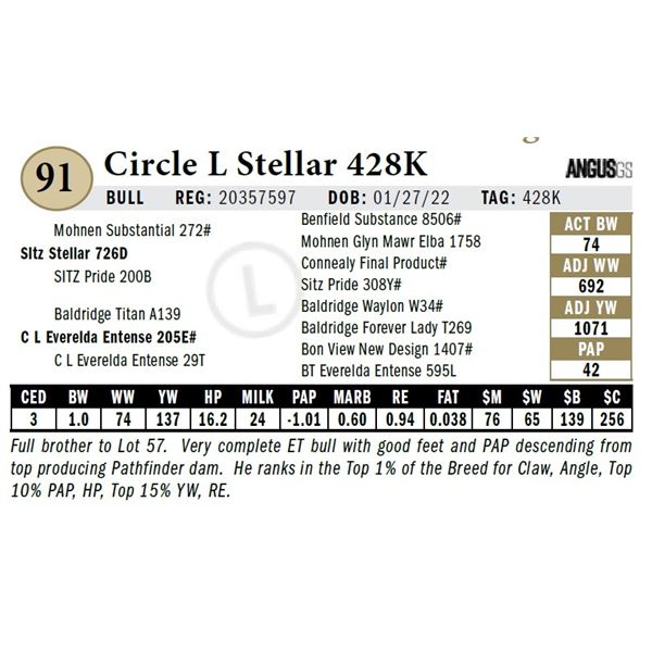 Circle L Stellar 428K