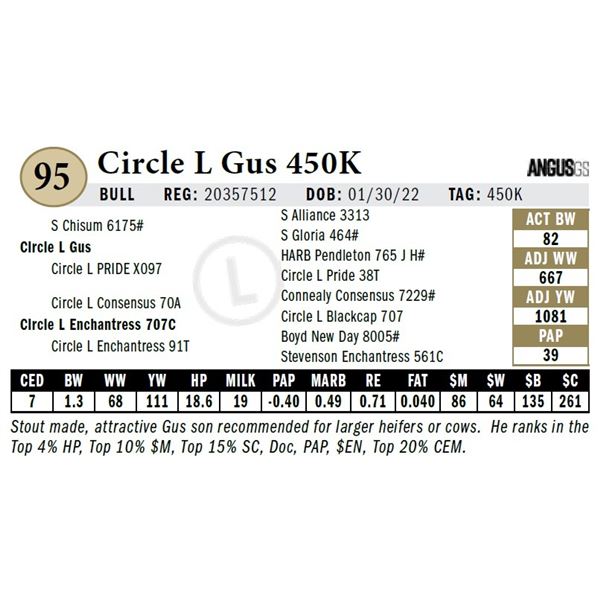 Circle L Gus 450K