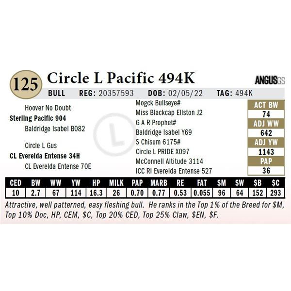 Circle L Pacific 494K