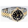 Image 3 : Rolex Mens Stainless Steel and Yellow Gold Black VVS 6&9 Diamond 36mm Datejust