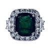 Image 7 : 6.46 ctw Emerald, Sapphire, & Diamond Ring - 18KT White Gold