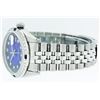 Image 7 : Rolex Mens Stainless Steel Blue Vignette Diamond & Sapphire Datejust Wristwatch