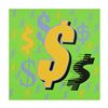 Image 1 : Dollar Signs (Green Italic) by Steve Kaufman (1960-2010)