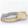 Image 8 : Rolex Mens 2 Tone Champagne Diamond Pyramid Bezel Datejust Wristwatch