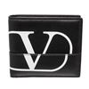 Image 1 : Valentino Black Leather Logo Print Bifold Wallet