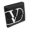 Image 2 : Valentino Black Leather Logo Print Bifold Wallet