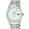 Image 2 : Rolex Mens Stainless Steel Green Diamond 36MM Datejust Wristwatch