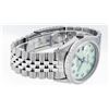 Image 4 : Rolex Mens Stainless Steel Green Diamond 36MM Datejust Wristwatch
