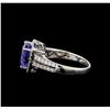 Image 3 : 14KT White Gold 2.21 ctw Tanzanite and Diamond Ring