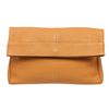 Image 1 : Michael Kors Orange Leather Hutton Clutch Bag