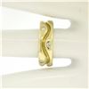 Image 5 : Designer Sam Lehr 18k Yellow Gold 0.33 ctw Diamond Wave Eternity Band Ring SZ 6