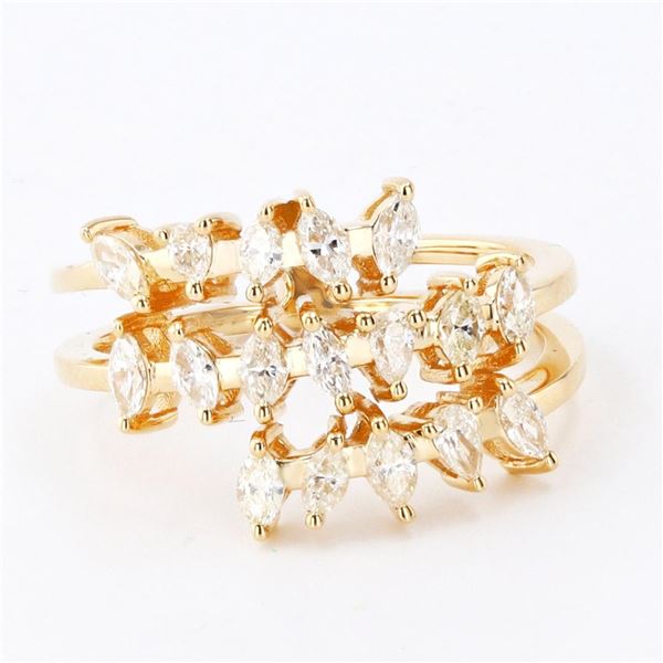 0.79 ctw Diamond 18K Yellow Gold Ring