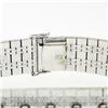 Image 6 : Vintage 18k White Gold 2.40 ctw Round Diamond 15mm Wide Brick Mesh Link Bracelet