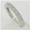 Image 3 : NEW 14k White Gold 0.17 ctw Round F VS1 Diamond Milgrain Etched Wedding Band Rin