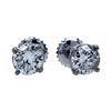 Image 1 : 1.02 ctw Diamond Stud Earrings - 14KT White Gold