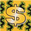 Image 2 : Dollar Sign (Yellow) by Steve Kaufman (1960-2010)