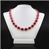 Image 1 : 127.44 ctw Ruby and12.63 ctw Diamond 14K Yellow Gold Necklace