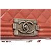 Image 5 : Chanel Peach Lambskin Large Boy Shoulder Bag