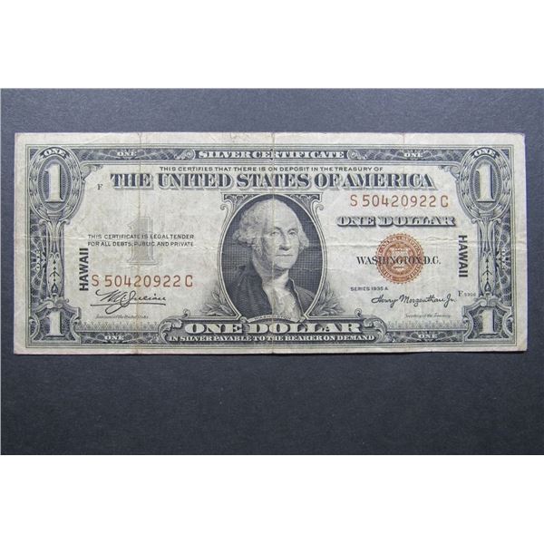 1935 $1 "HAWAII" SILVER CERTIFICATE