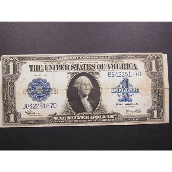 1923 $1 SILVER CERTIFICATE LARGE SIZE NOTE