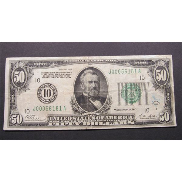 1928 $50 FEDERAL RESERVE NOTE