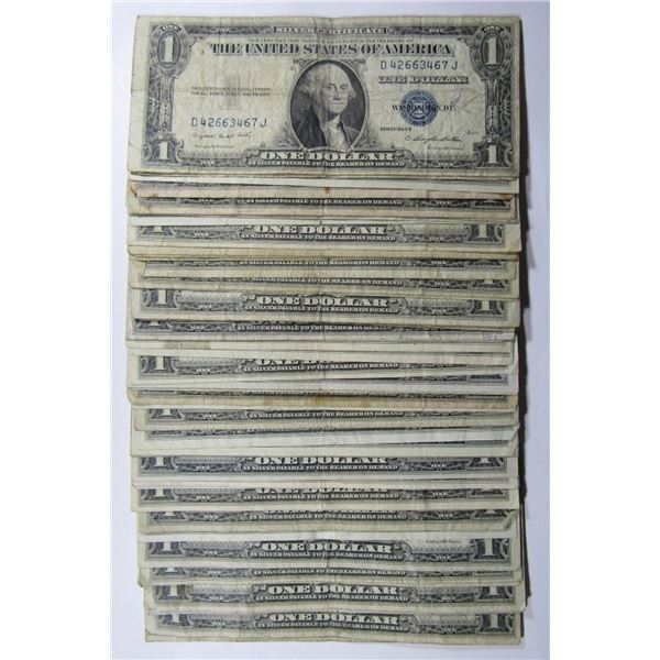 (50) $1 SILVER CERTIFICATES - U.S. CURRENCY