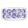 Image 2 : Plated Rhodium 1.90ctw Tanzanite Ring