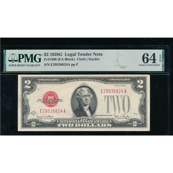 1928G $2 Legal Tender Note PMG 64EPQ