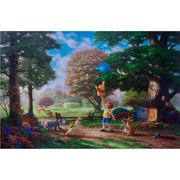 Thomas Kinkade Disney WINNIE THE POOH Giclee on Canvas