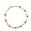 Plated 18KT Yellow Gold 1.25ctw Ruby and Diamond Bracelet
