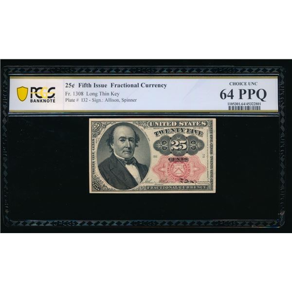 25 Cent Fifth Issue Fractional PCGS 64PPQ