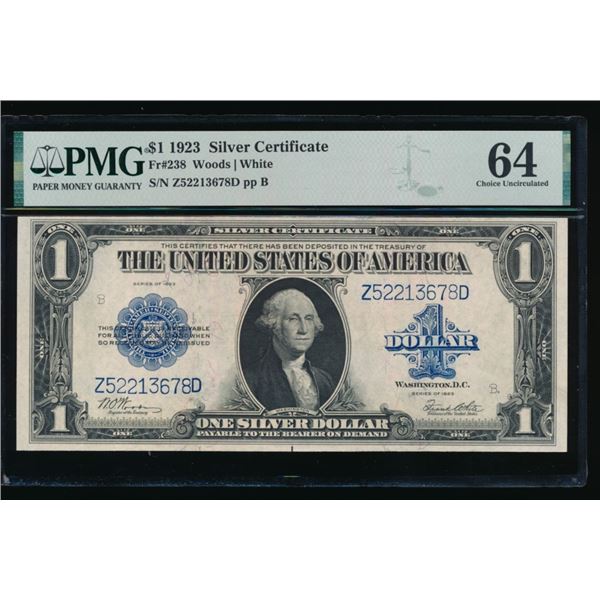 1923 $1 Silver Certificate PMG 64