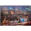 Image 1 : THOMAS KINKADE Cinderella Clock Strikes Midnight Dancing Giclee on Canvas