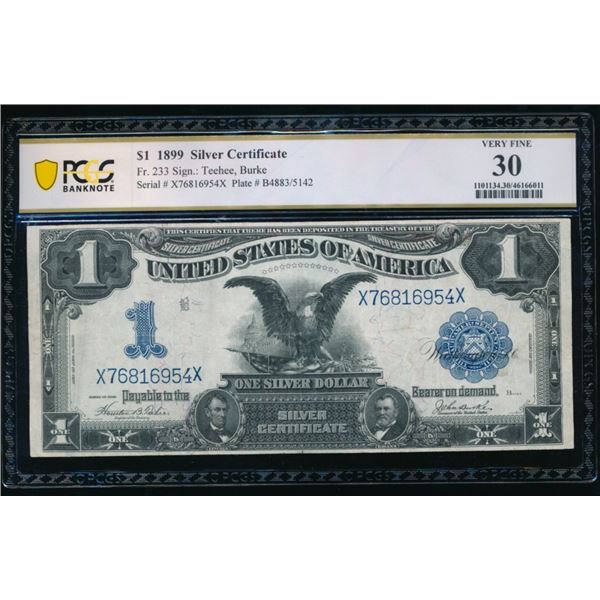 1899 $1 Black Eagle Silver Certificate PCGS 30