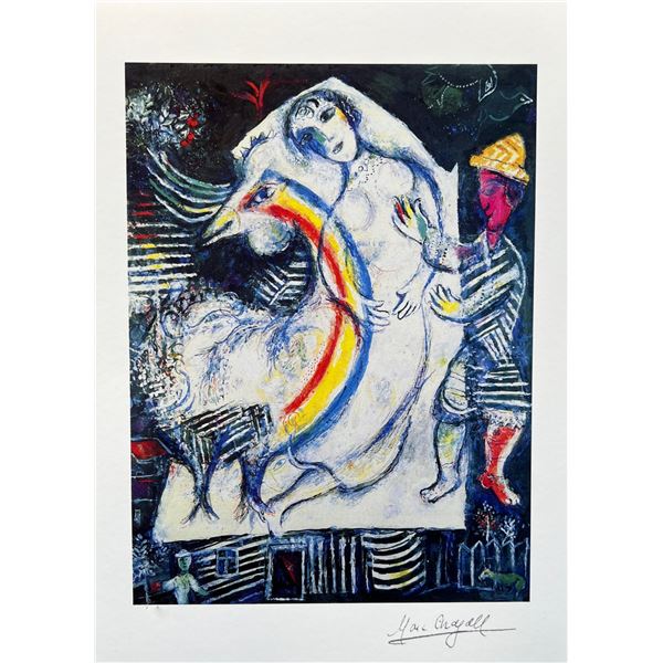 Marc Chagall LA MARIEZ Facsimile Signed Limited Edition Giclee