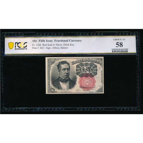 10 Cent Fifth Issue Fractional PCGS 58