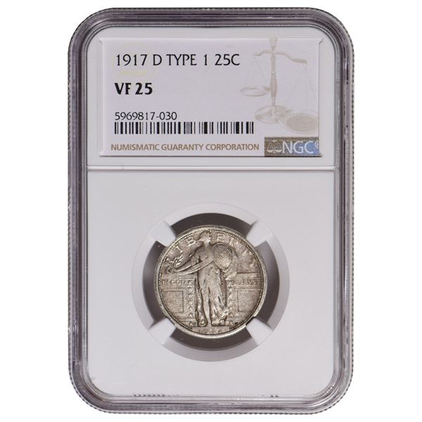 1917-D Standing Liberty Quarter NGC VF25