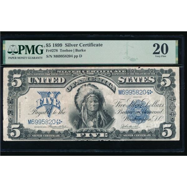 1899 $5 Chief Silver Certificate PMG 20