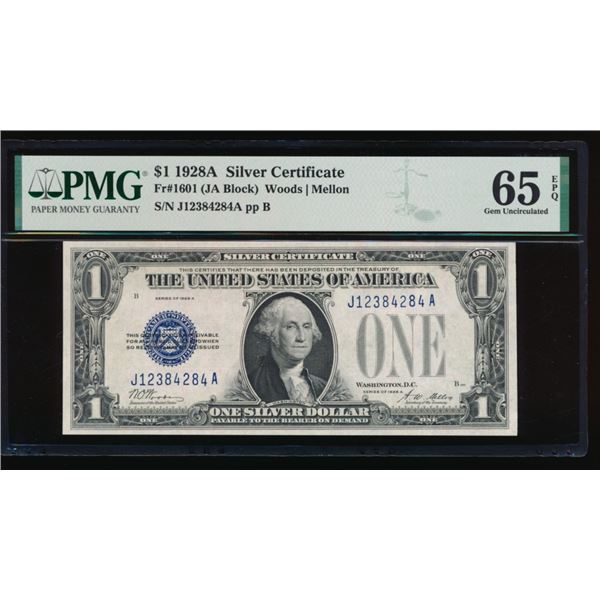 1928A $1 Silver Certificate PMG 65EPQ